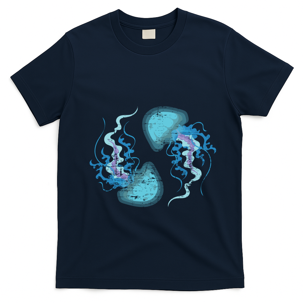 Ocean Animal Zoo Keeper Gift Sea Creature Animal Jellyfish Gift T-Shirt - Navy Blue
