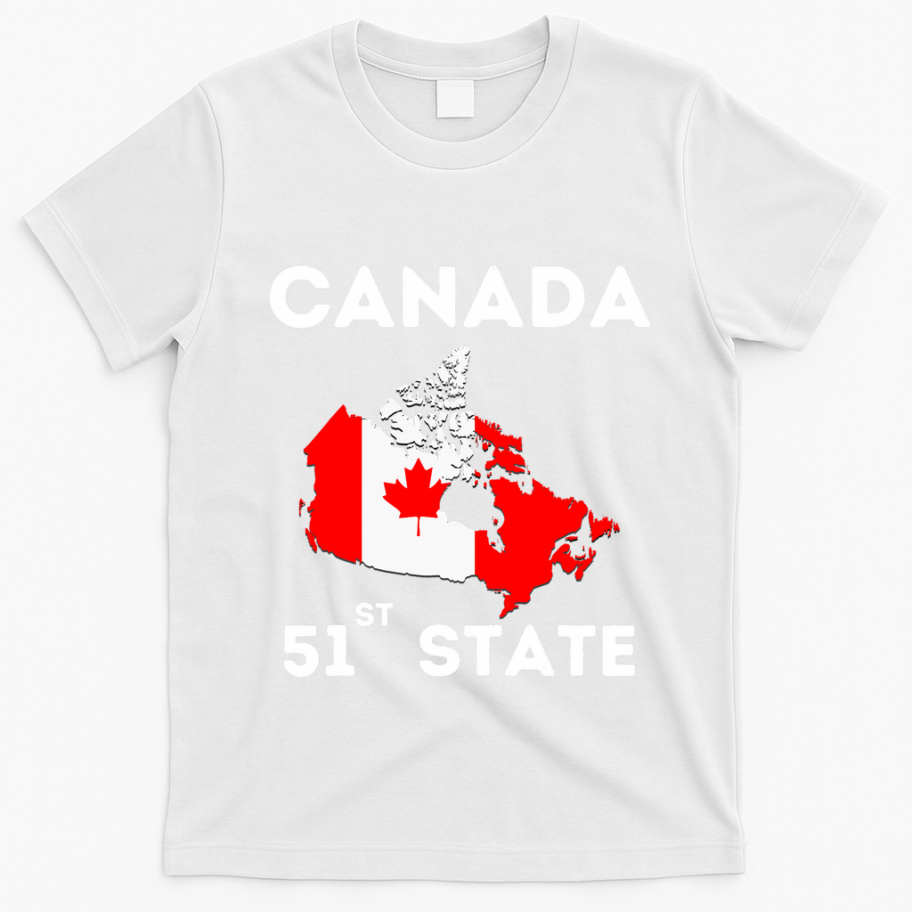 O Canada 51st State Funny Trump Canada Meme T-Shirt - White