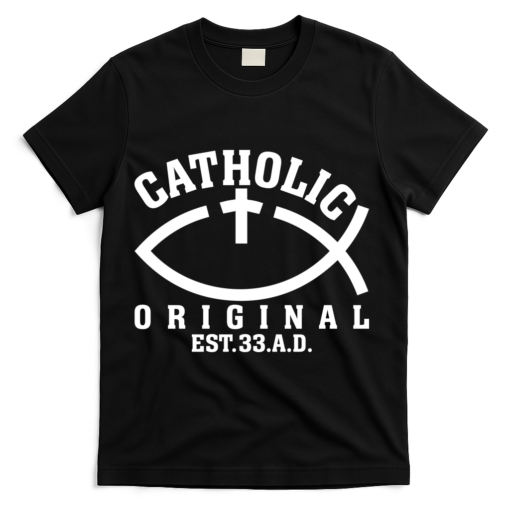 Original Catholic Church God Jesus Christ T-Shirt - Black