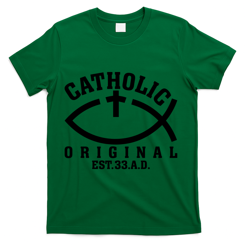 Original Catholic Church God Jesus Christ T-Shirt - Green