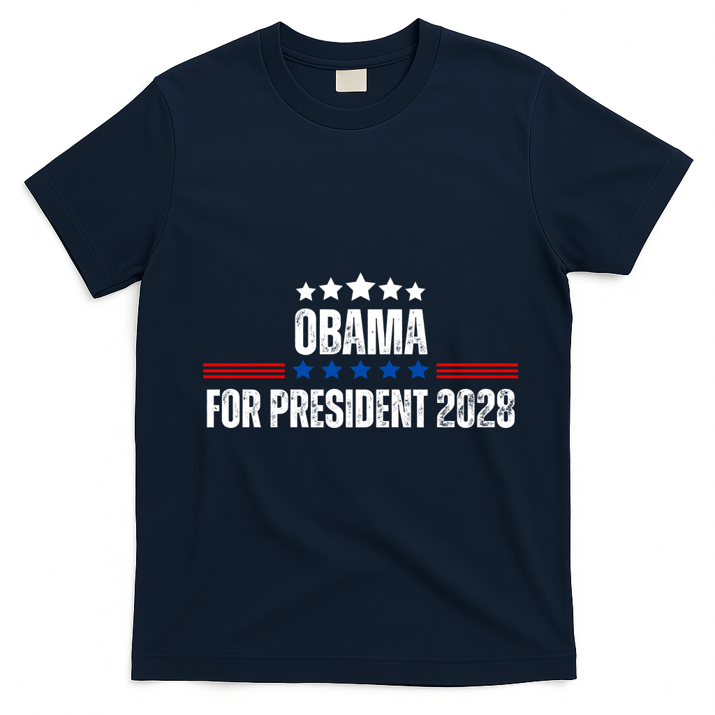 Obama For President 2028 T-Shirt - Navy Blue