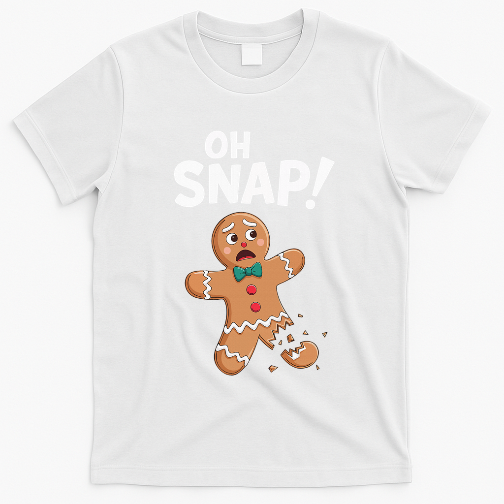 Oh Snap Gingerbread Man T-Shirt - White