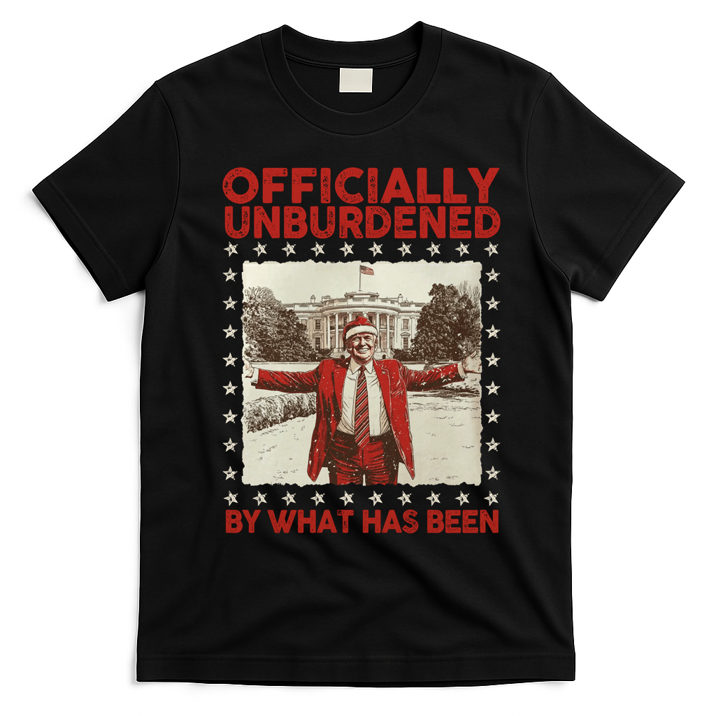 Officially Unburdened By What Has Been Trump Victory Xmas T-Shirt - Black