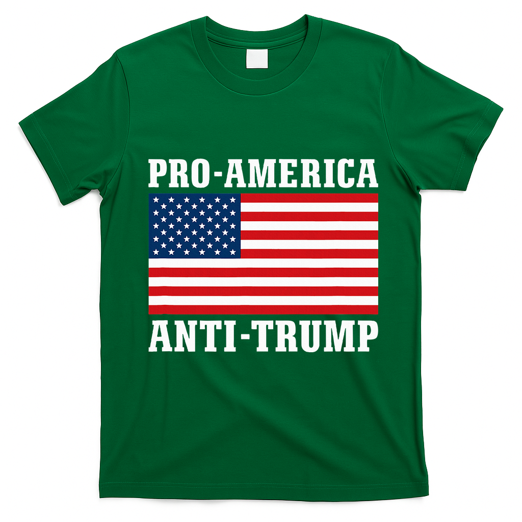 Pro America Anti Trump T-Shirt - Irish Green