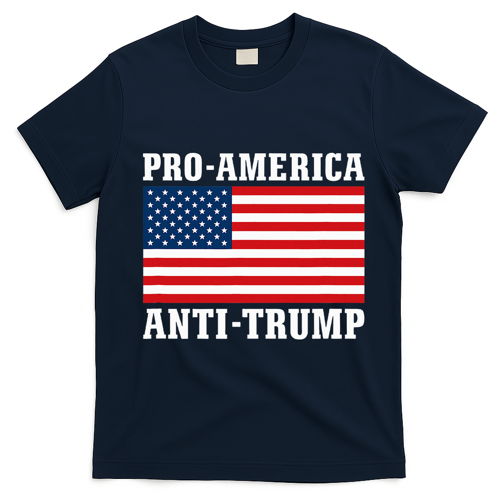 Pro America Anti Trump T-Shirt - Navy Blue