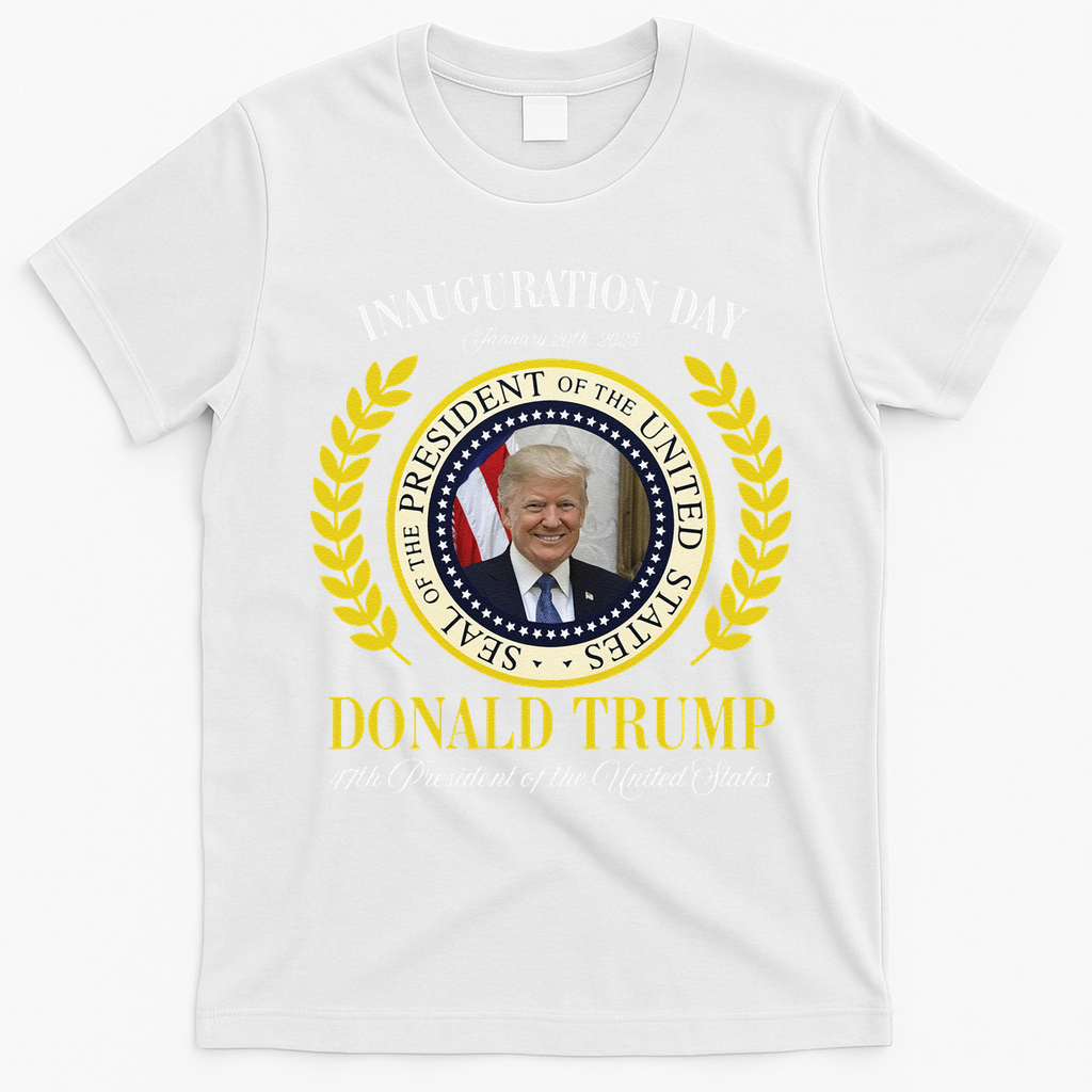 President Donald Trump Inauguration Day 2025 Memorabilia Gift T-Shirt - White