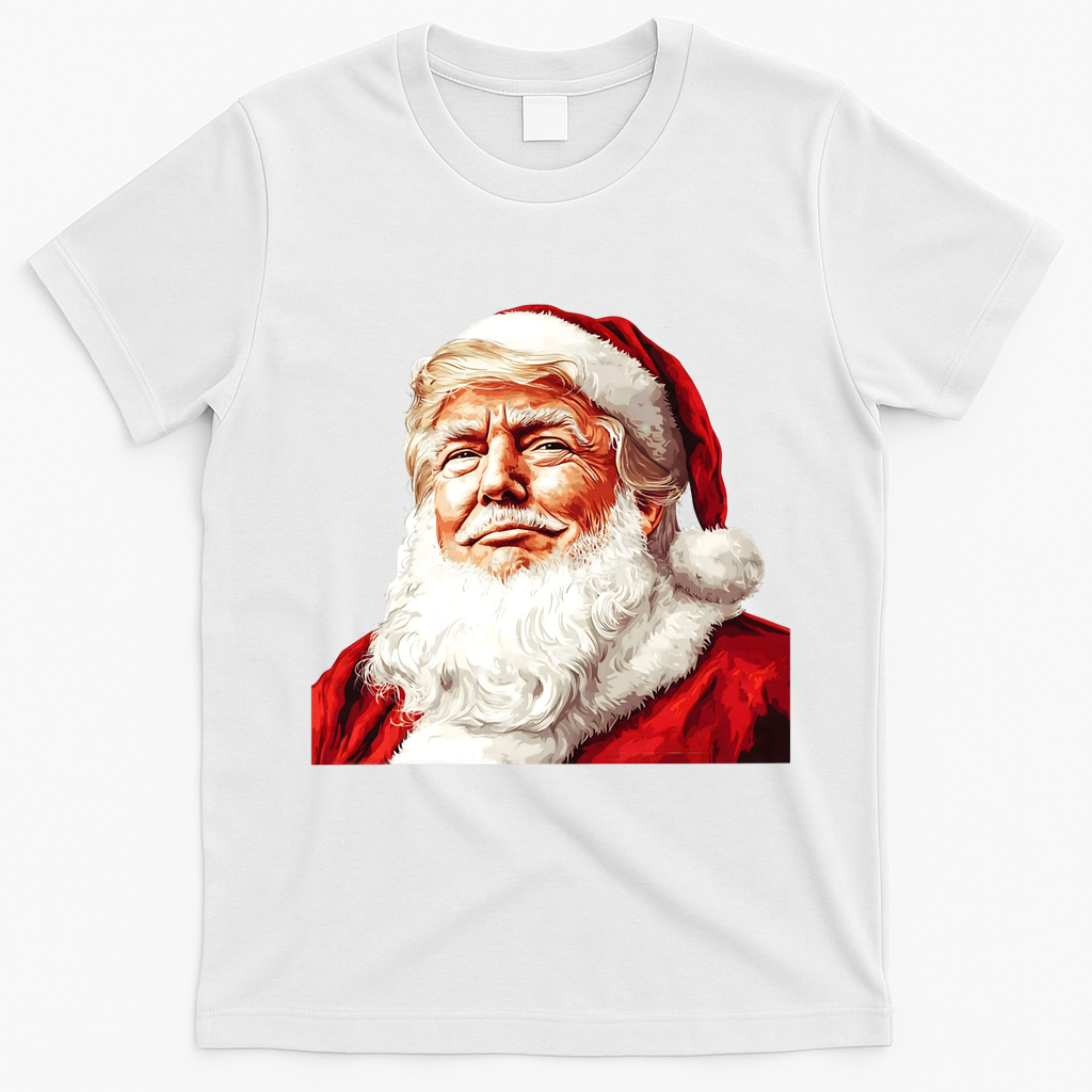 President Donald Trump Santa Claus T-Shirt - White