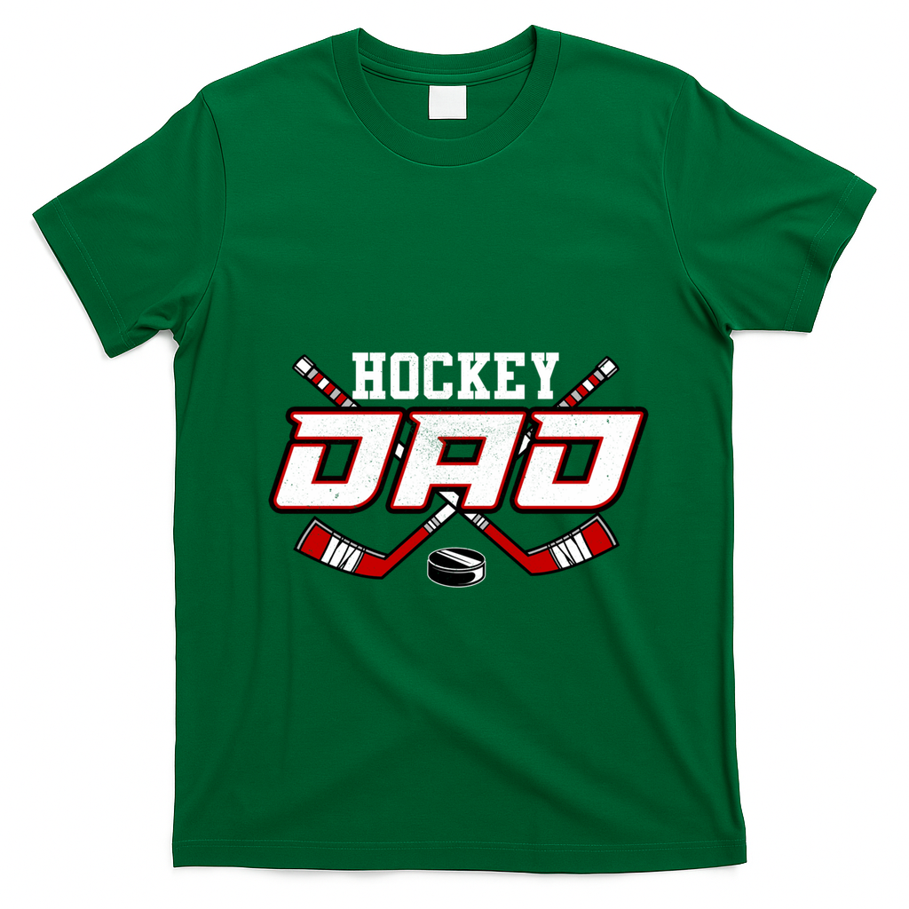 Papa FatherS Day Vintage Hockey Dad Gift T-Shirt - Irish Green