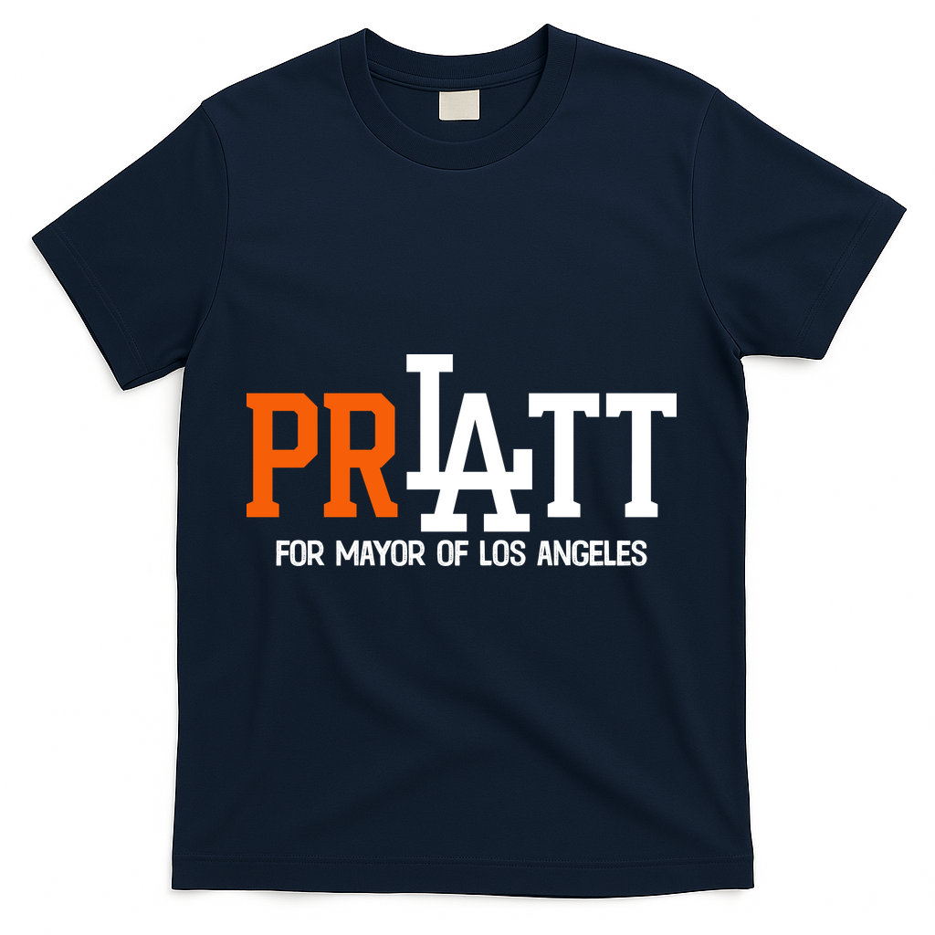 Pratt For Mayor Of Los Angeles T-Shirt - Navy