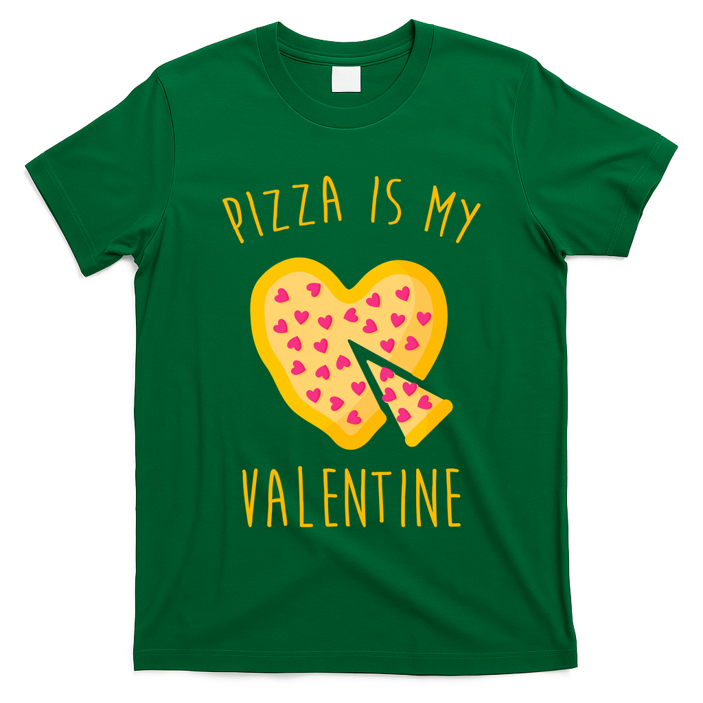 Pizza Is My Valentine Cute Heart T-Shirt