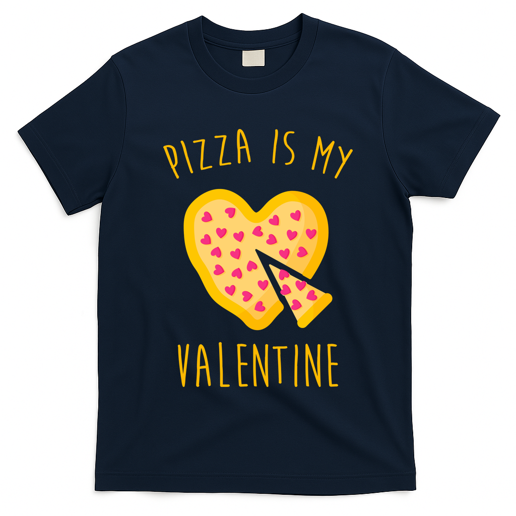 Pizza Is My Valentine Cute Heart T-Shirt