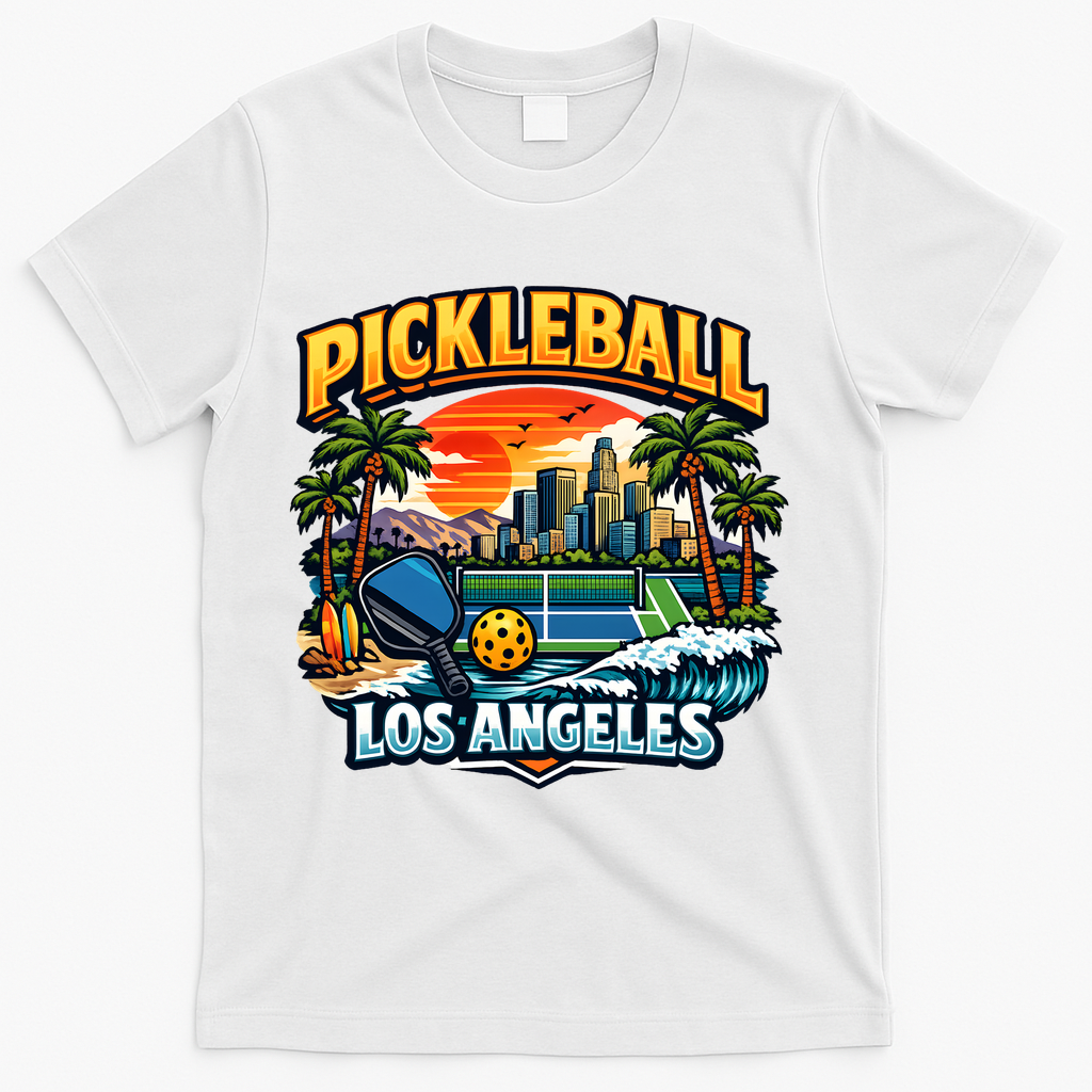 Pickleball Los Angeles T-Shirt - White