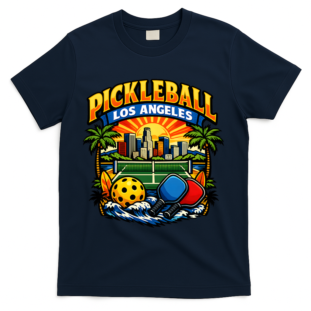 Pickleball Los Angeles Trip Vacation  T-Shirt - Navy