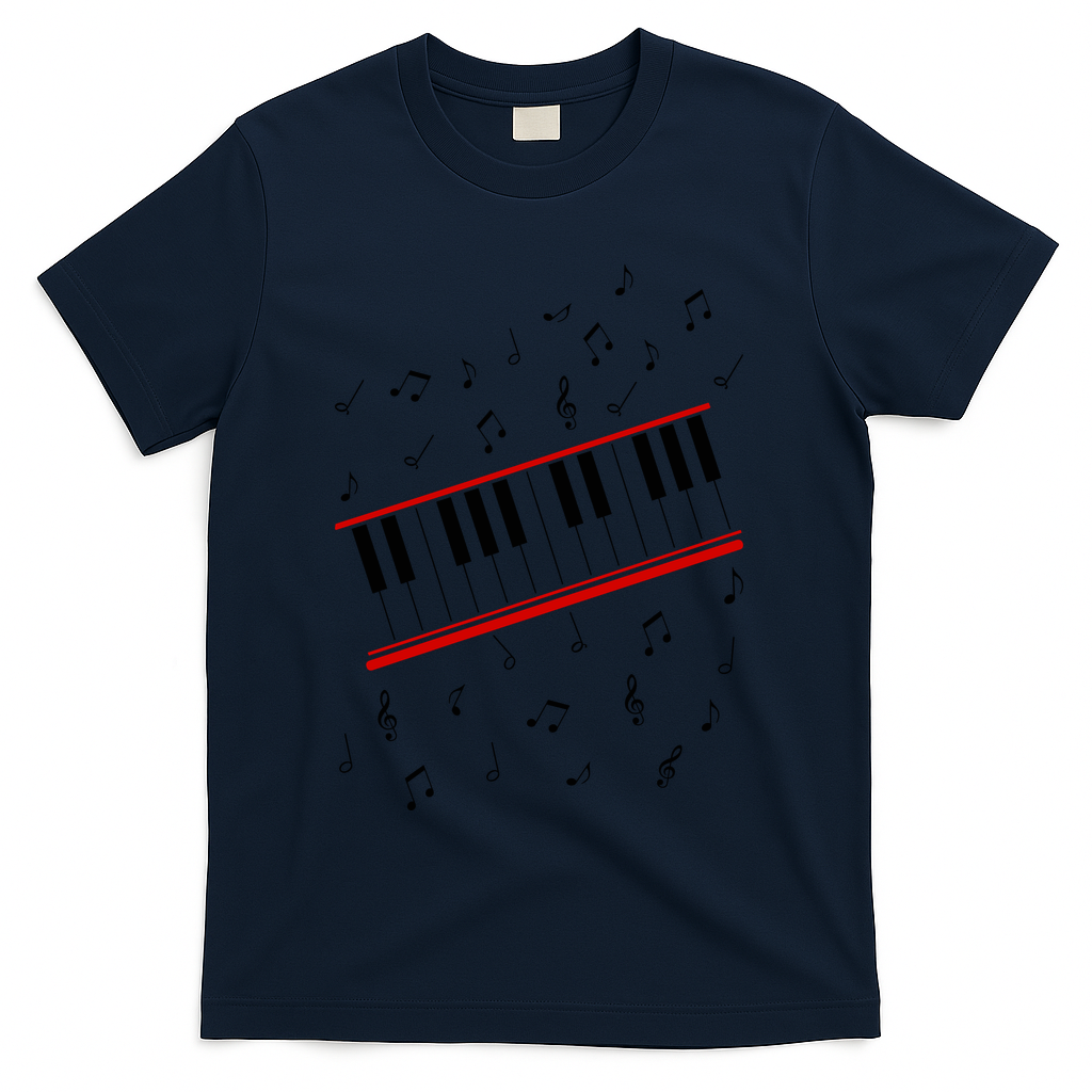Piano Music Cosplay T-Shirt - Navy
