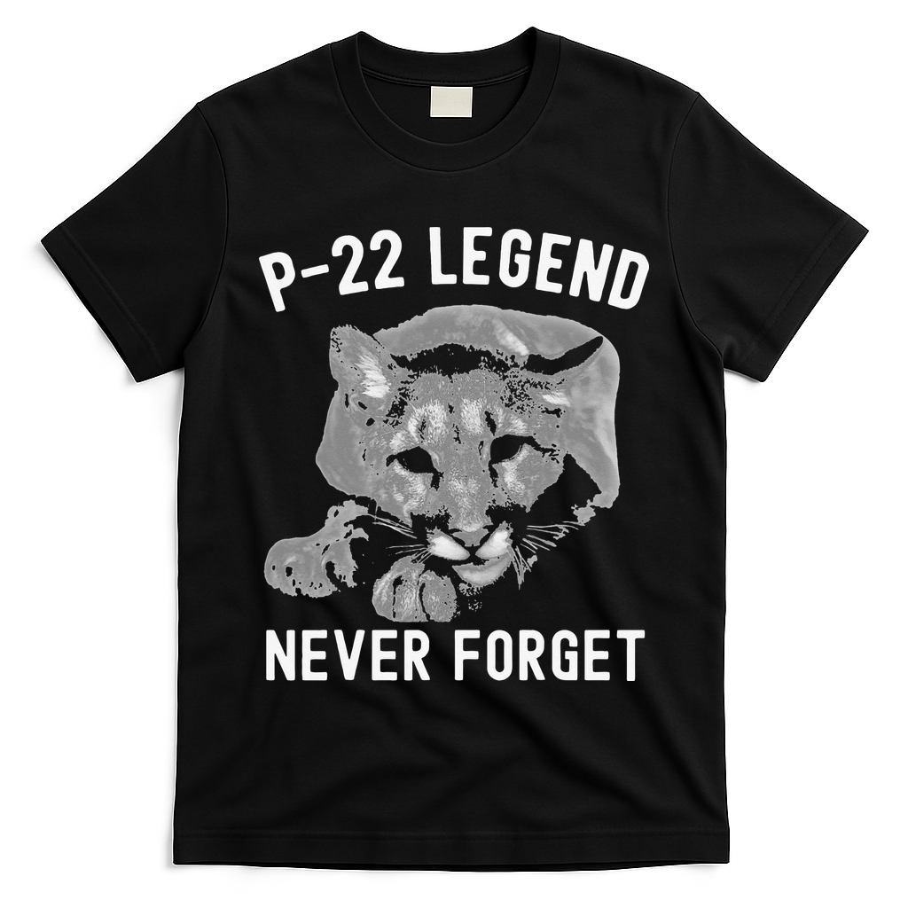 P-22 Mountain Lion Never Forget P-22 Exotic Animals T-Shirt