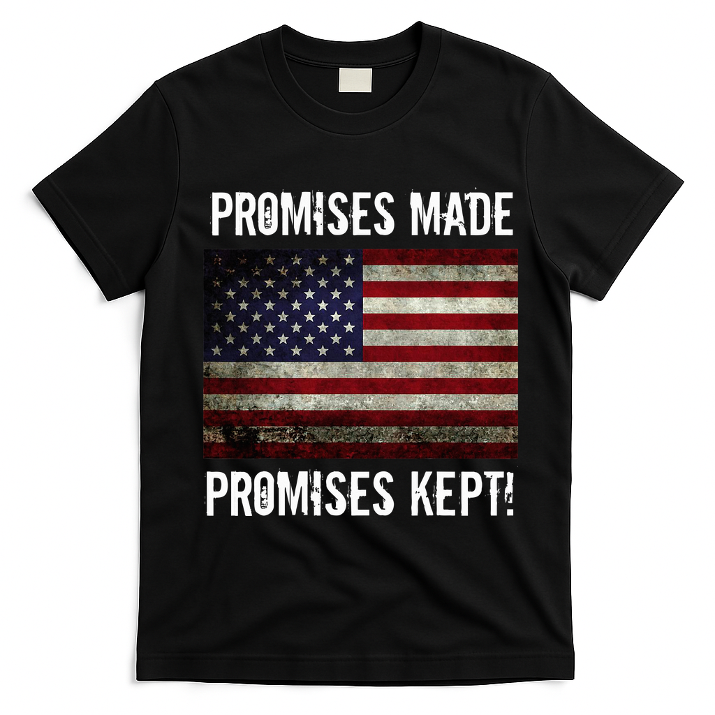 Promises Made Promises Kept 2025 Trump T-Shirt - Black