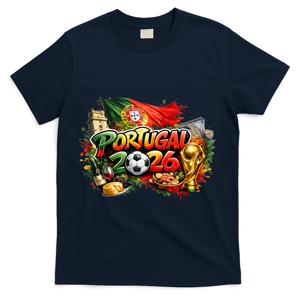PORTUGAL North America Soccer Tournament 2026 T-Shirt - Navy