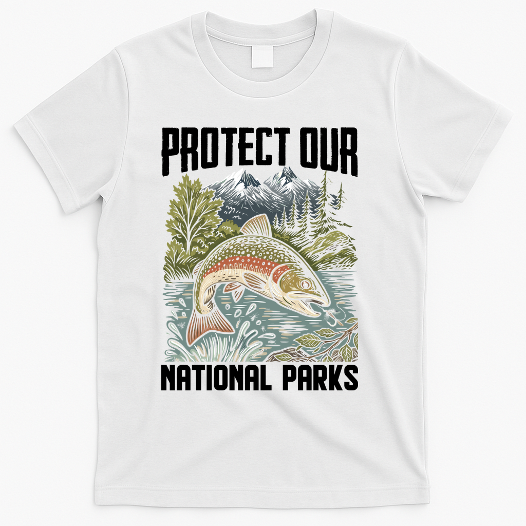Protect Our National Parks Vintage Nature Outdoorsy Gift T-Shirt - White