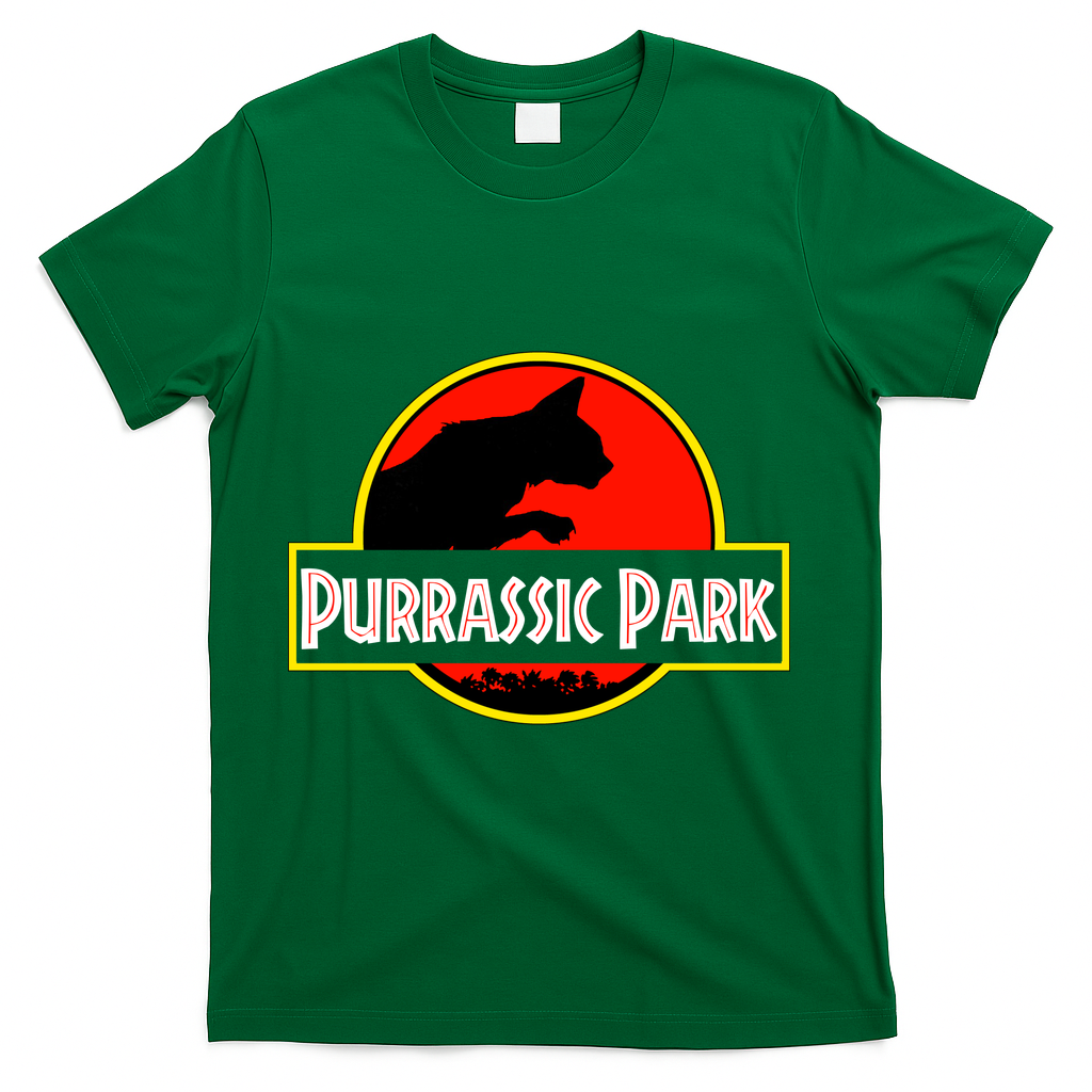 Purrasic Park T-Shirt - Green