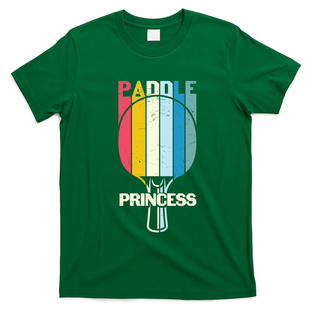 Paddle Princess Table Tennis Mom Funny Ping Pong Cute Gift T-Shirt - Irish Green