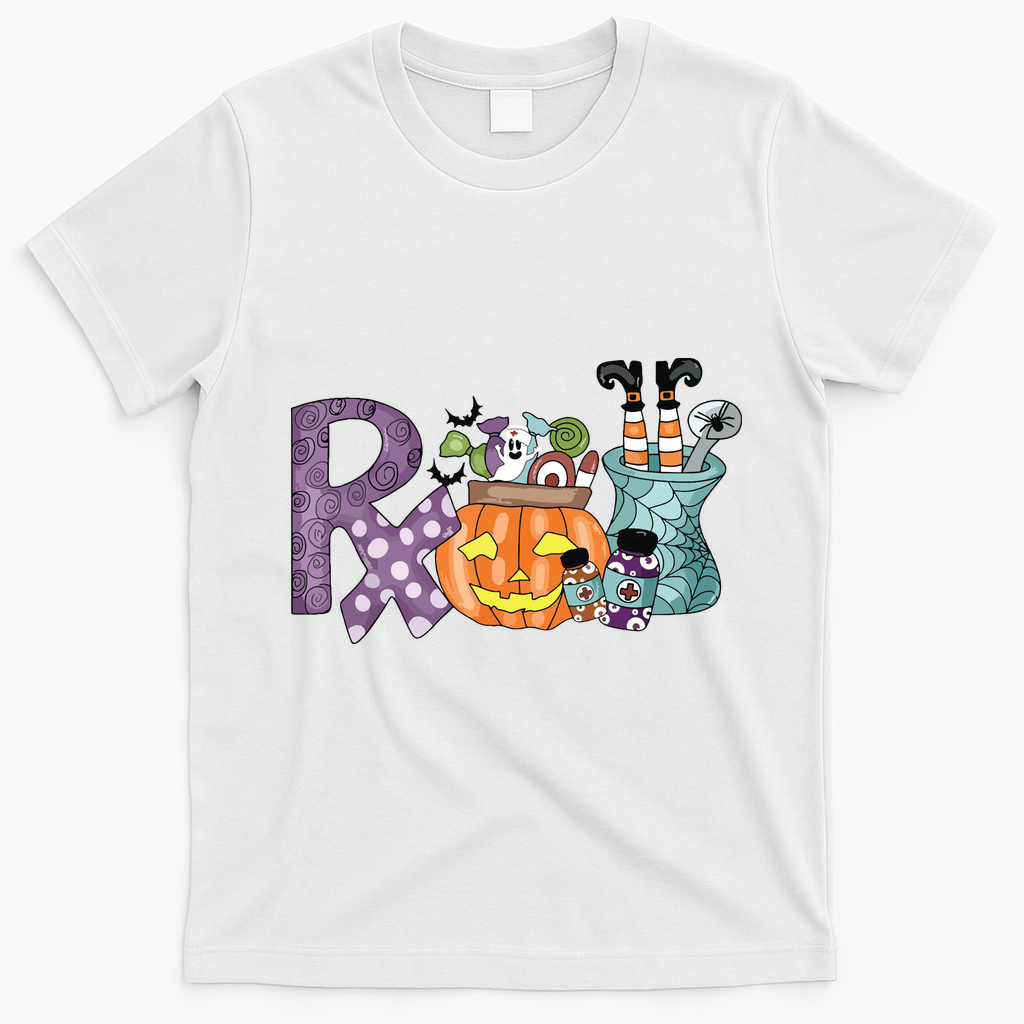 Pharmacy Squad Boo Crew Pharmacist Pharmacy Tech Halloween T-Shirt - White