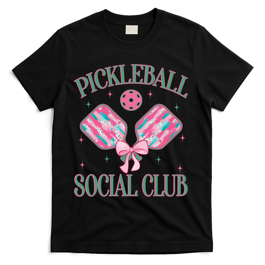 Pickleball Social Club T-Shirt - Black