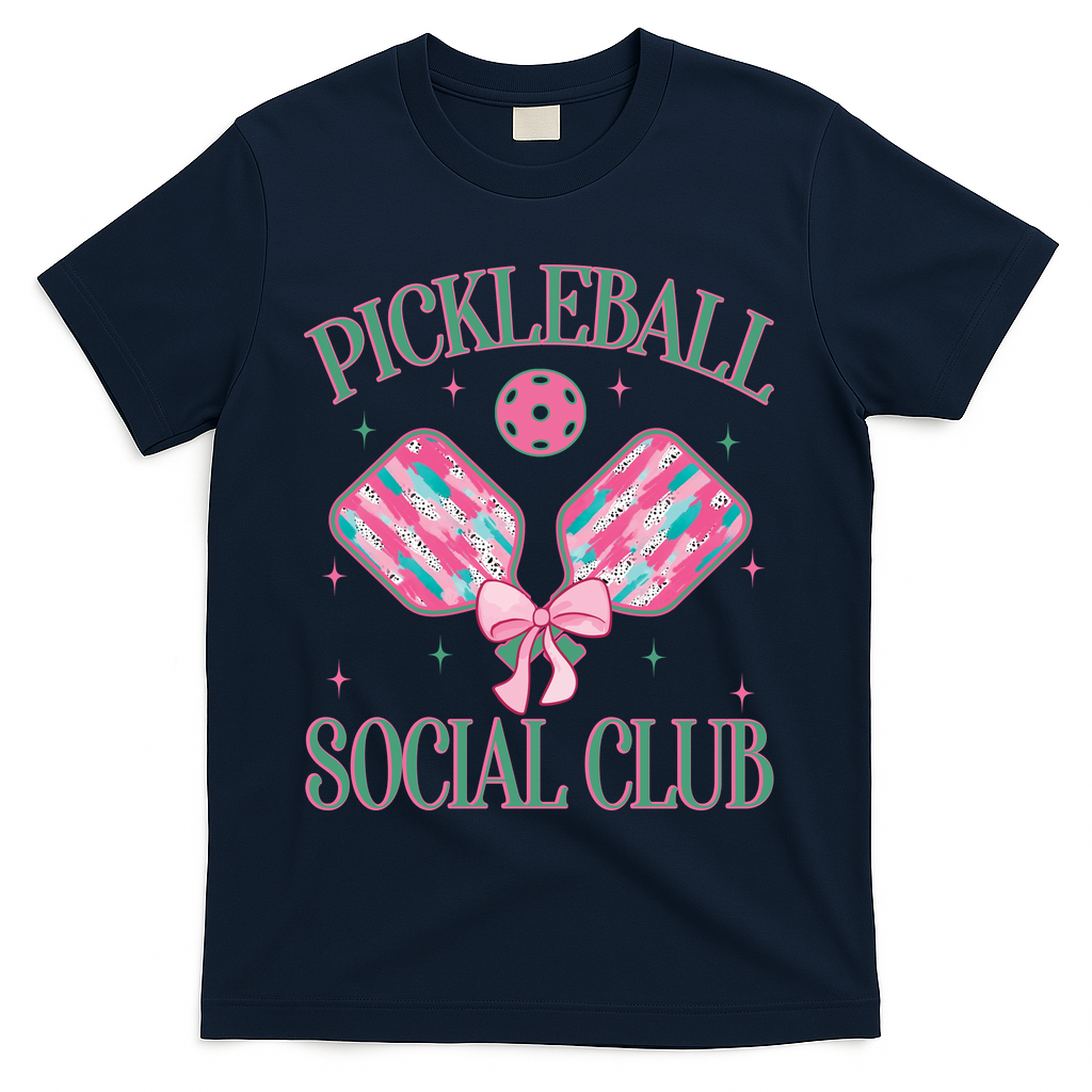 Pickleball Social Club T-Shirt - Navy