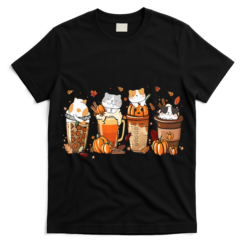 Pumpkin Spice Latte Costume For Cats Lover T-Shirt