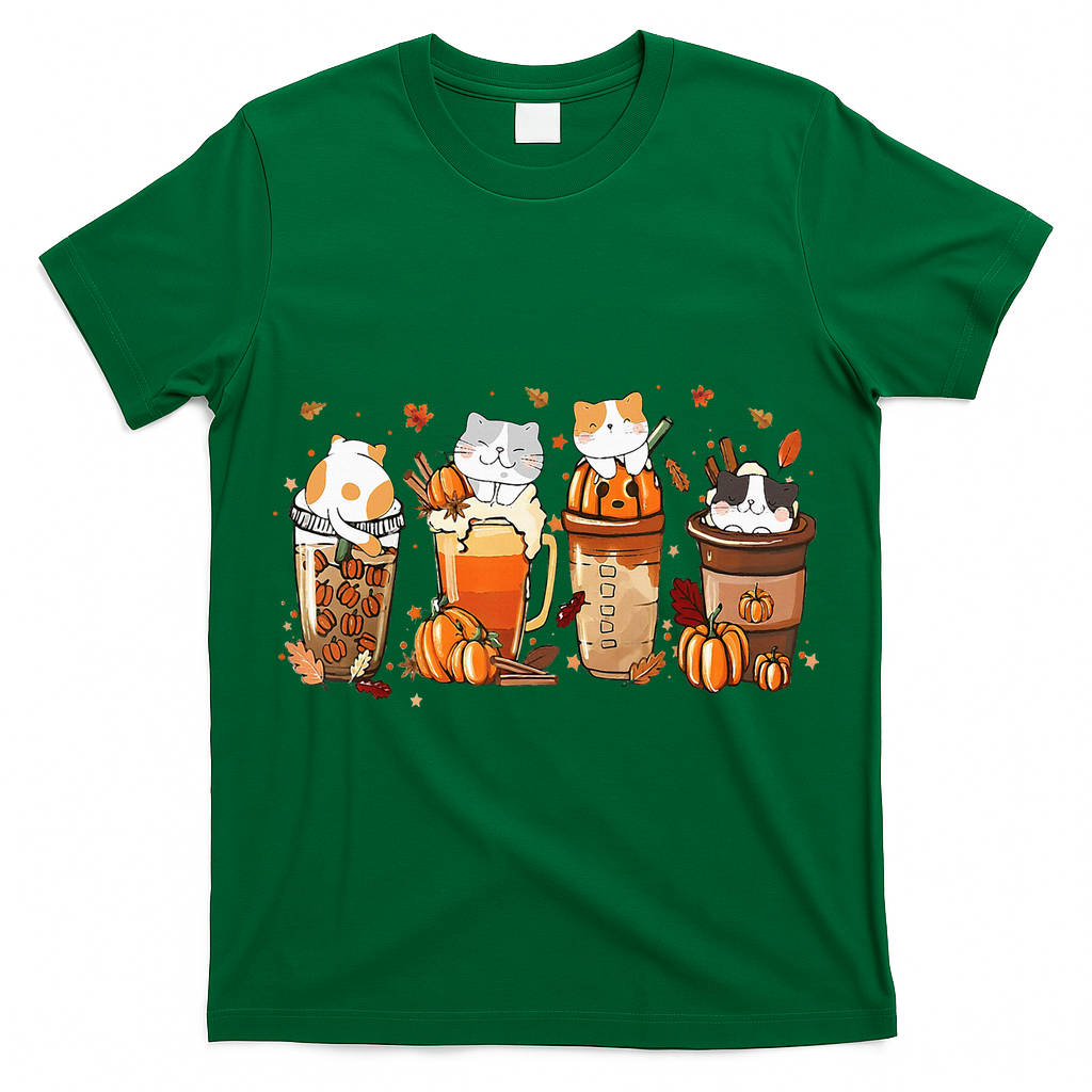 Pumpkin Spice Latte Costume For Cats Lover T-Shirt