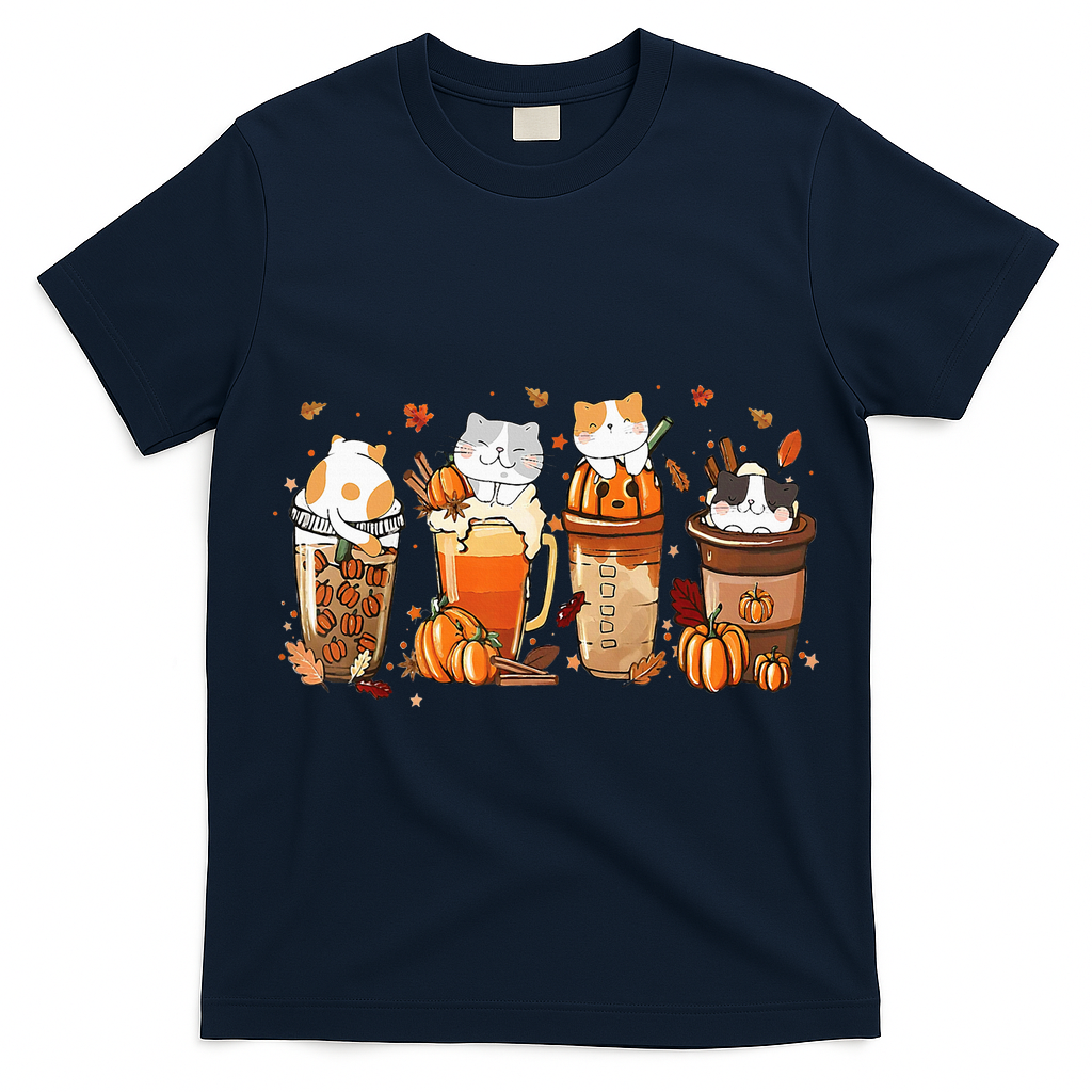 Pumpkin Spice Latte Costume For Cats Lover T-Shirt