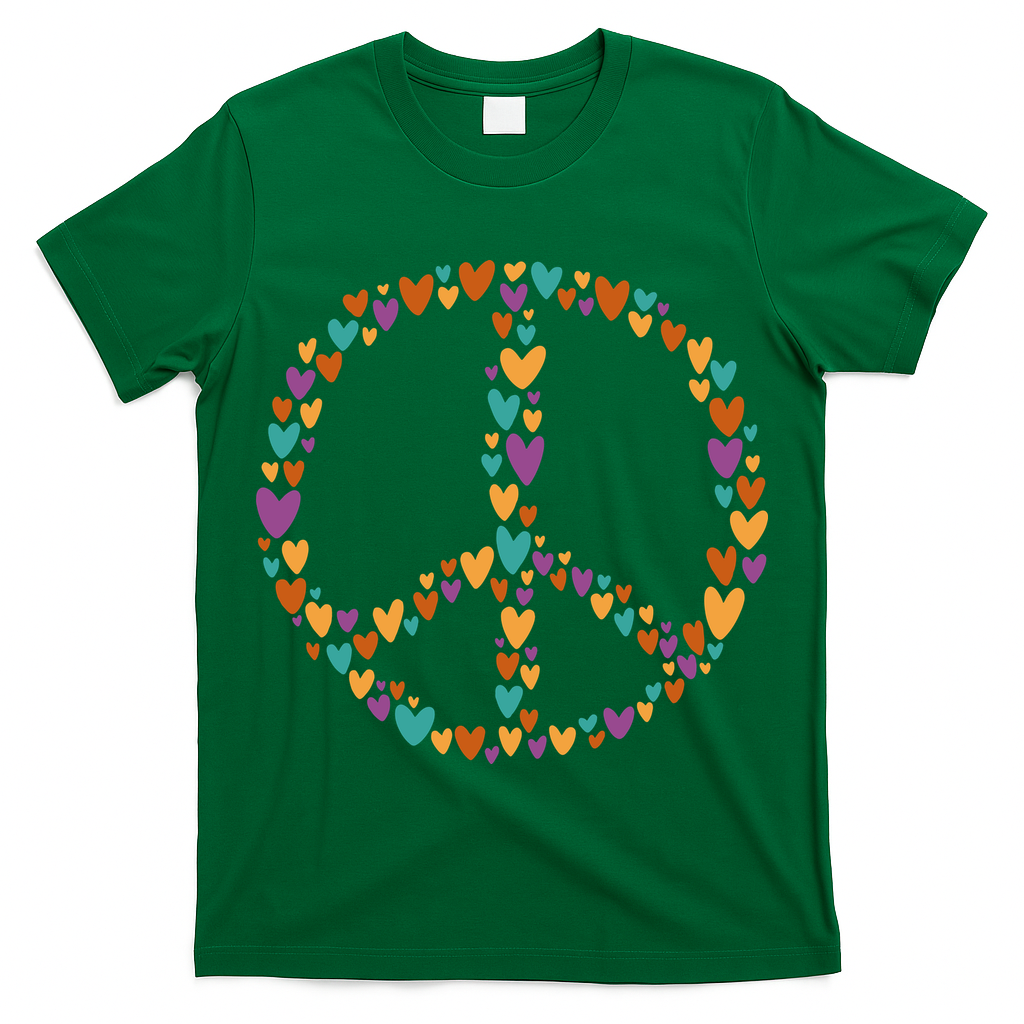 Peace Sign Love Hearts T-Shirt