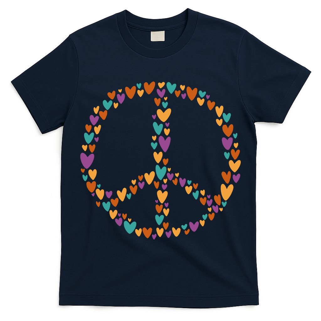 Peace Sign Love Hearts T-Shirt