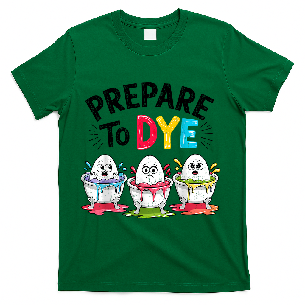 Prepare To Dye Funny Easter Eggs T-Shirt - Green