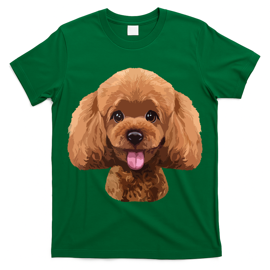 Playful Toy Poodle Face Funny Dog T-Shirt