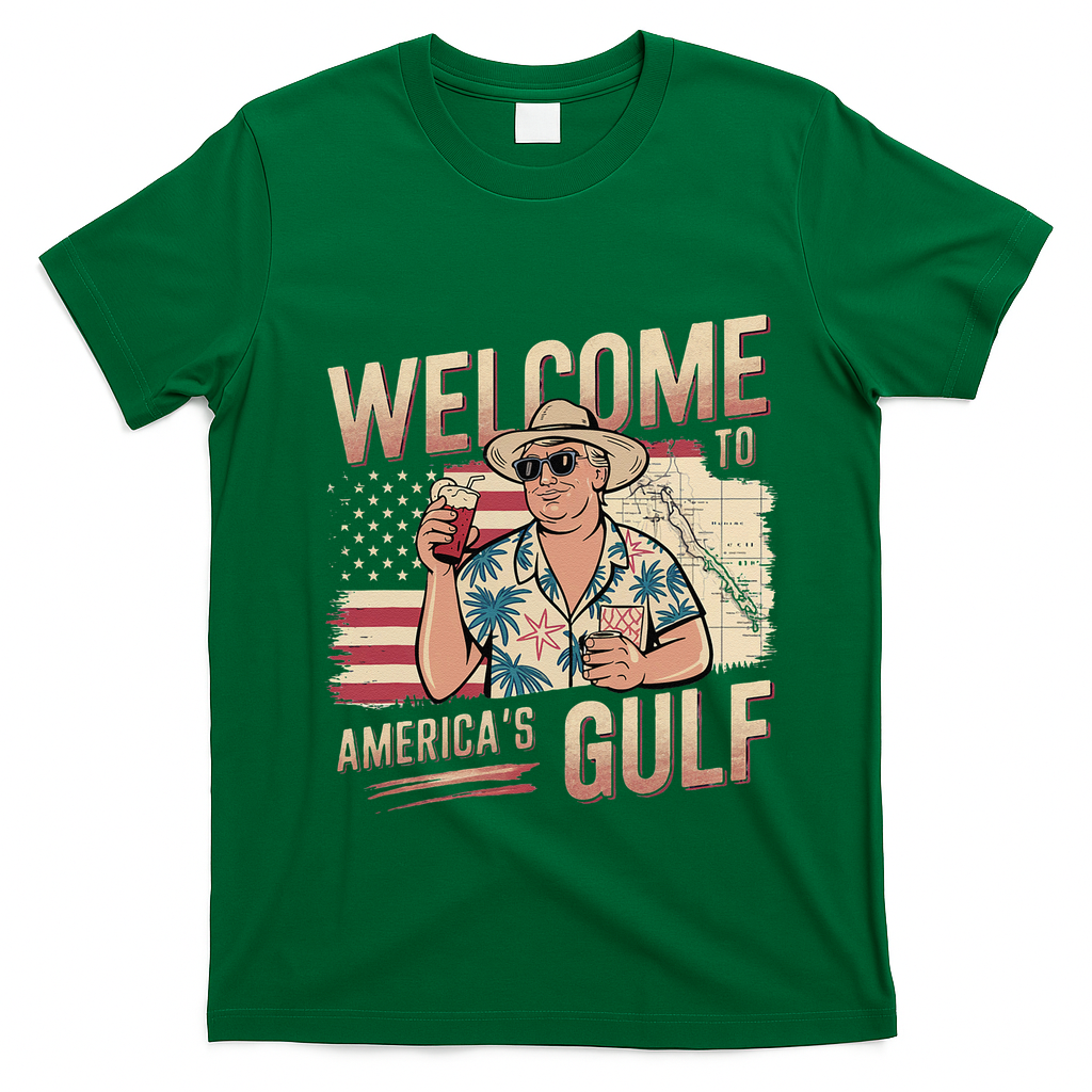 President Trump Welcome To AmericaS Gulf Mexico Vacation T-Shirt - Irish Green