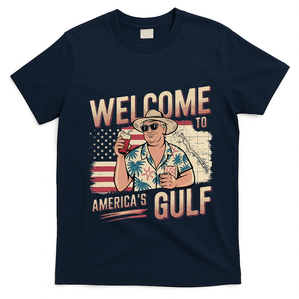 President Trump Welcome To AmericaS Gulf Mexico Vacation T-Shirt - Navy Blue
