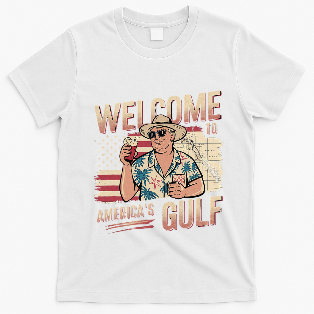 President Trump Welcome To AmericaS Gulf Mexico Vacation T-Shirt - White