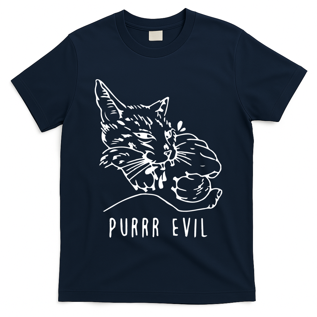 Purrr Evil Funny Cat T-Shirt
