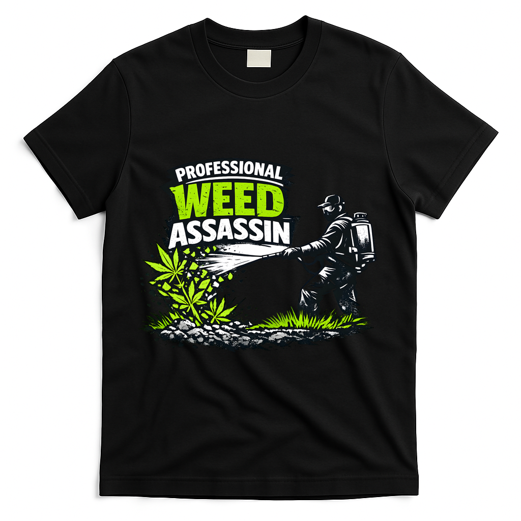 Professional Weed Assassin Lawncare Company T-Shirt - Black