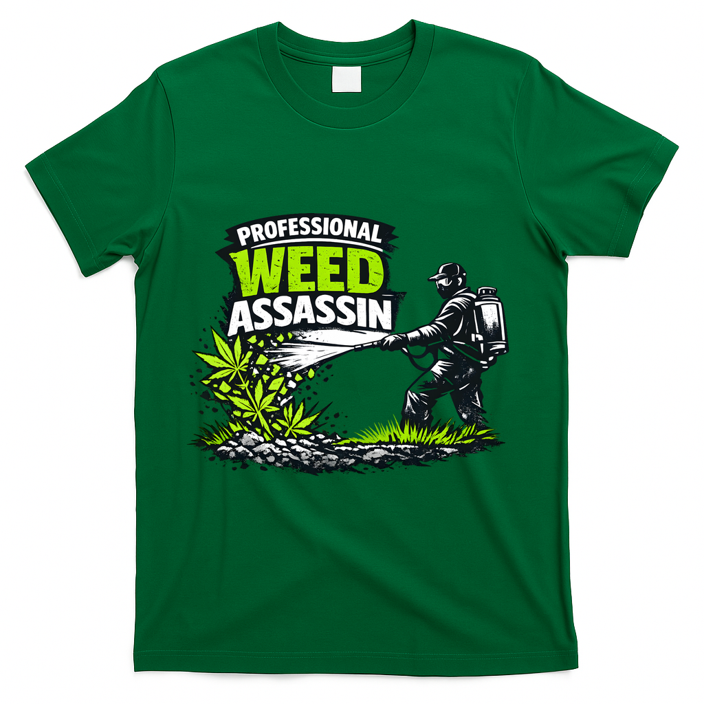 Professional Weed Assassin Lawncare Company T-Shirt - Green