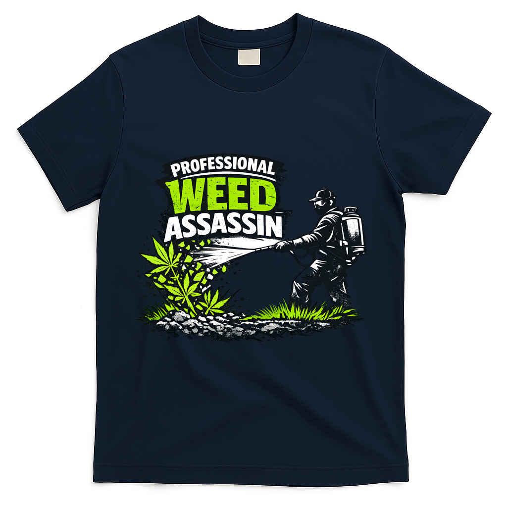 Professional Weed Assassin Lawncare Company T-Shirt - Navy