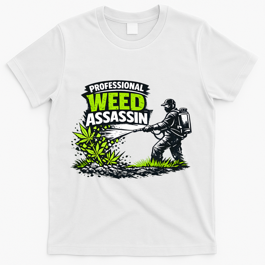Professional Weed Assassin Lawncare Company T-Shirt - White