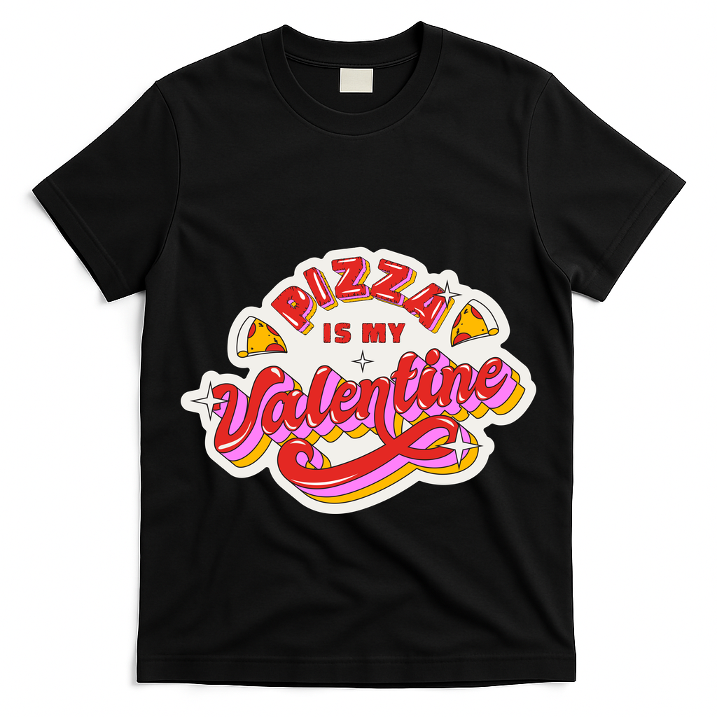 Pizza Is My Valentine Funny Valentine's Day Love T-Shirt