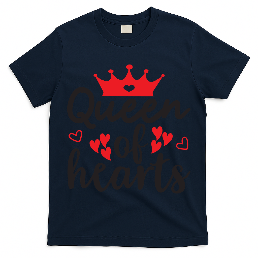 Queen Of Hearts, Wedding, Romantic, Valentine White T-Shirt