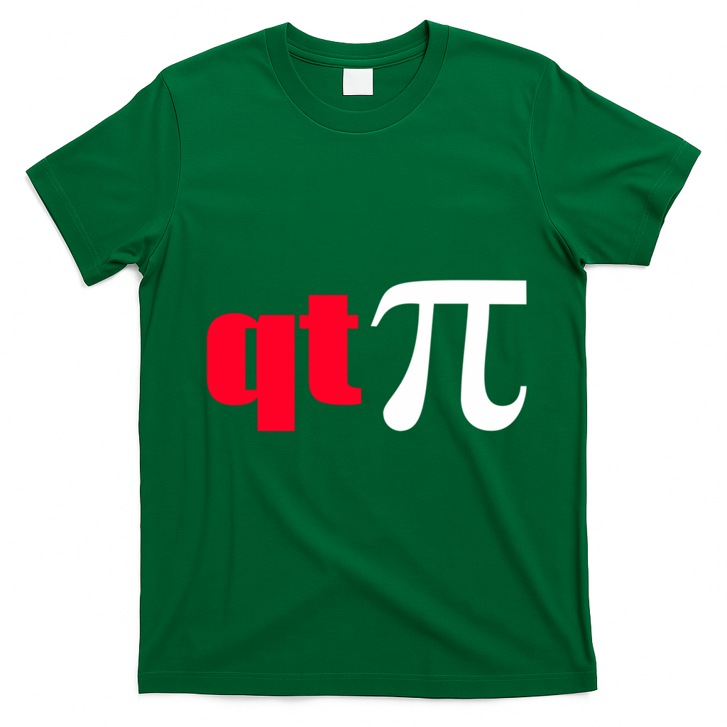Qt Pi Funny Pi Math Nerdy Geek Humor Pi Day Cool Humor Great Gift T-Shirt - Irish Green