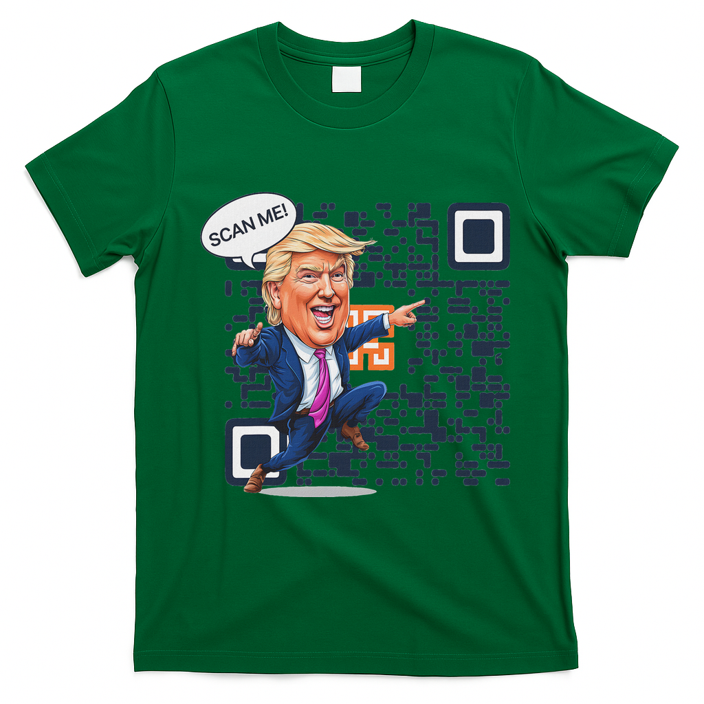 Qr President Trump Dance Code T-Shirt - Irish Green