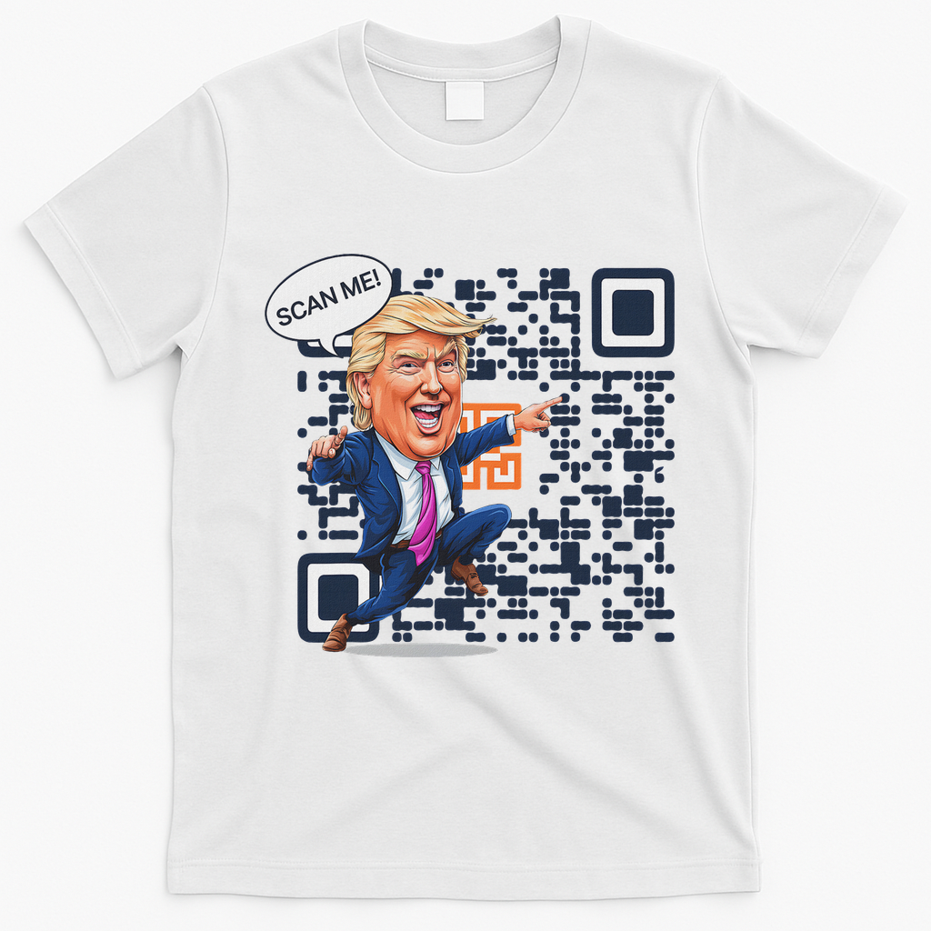 Qr President Trump Dance Code T-Shirt - White