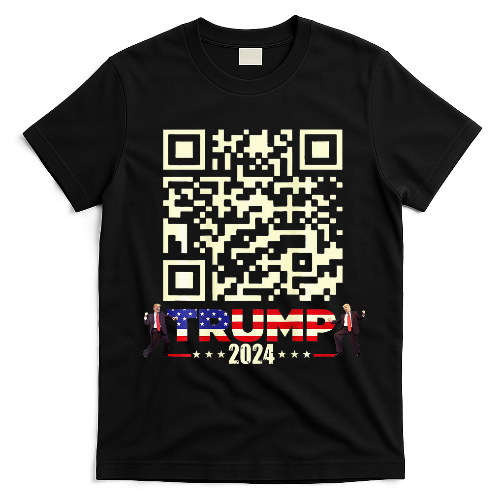 Qr President Trump 4547 Trump Dancing Code T-Shirt - Black