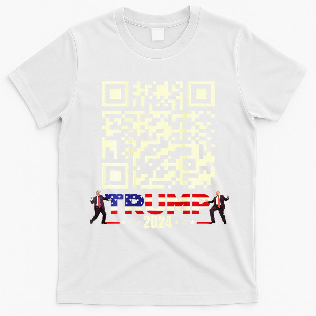 Qr President Trump 4547 Trump Dancing Code T-Shirt - White