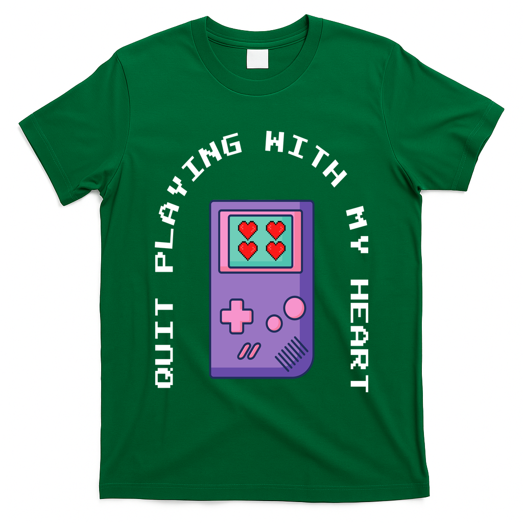 Quit Playing With My Heart Retro Video Game T-Shirt